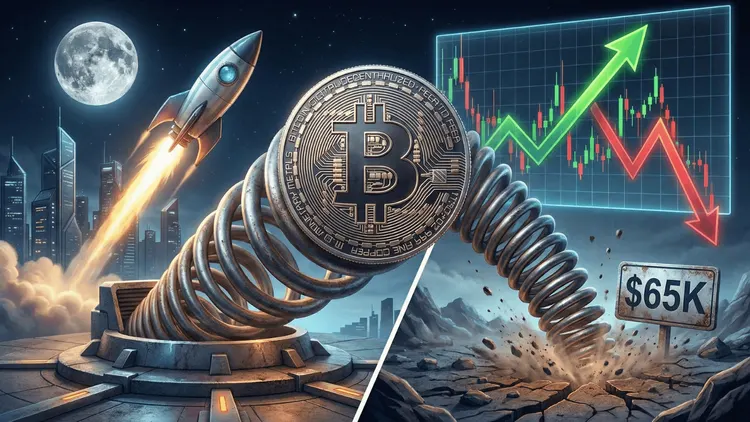 Bitcoin's Coiled Spring: Ready to Moon or Faceplant Into $65K?