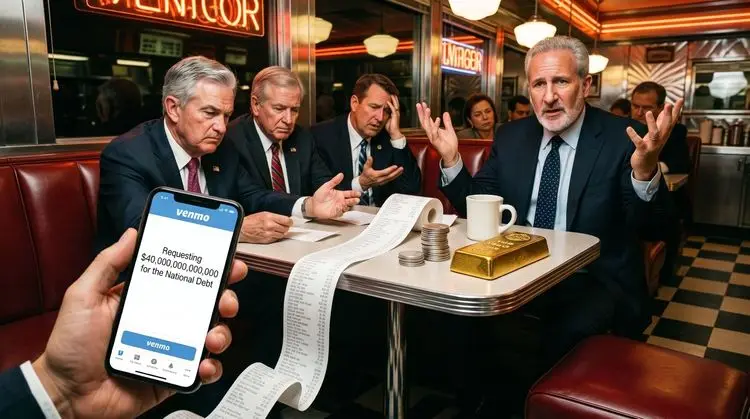Splitting a $40 Trillion Tab on Venmo: The Fiscal Absurdity Driving Peter Schiff’s Gold and Silver Forecasts